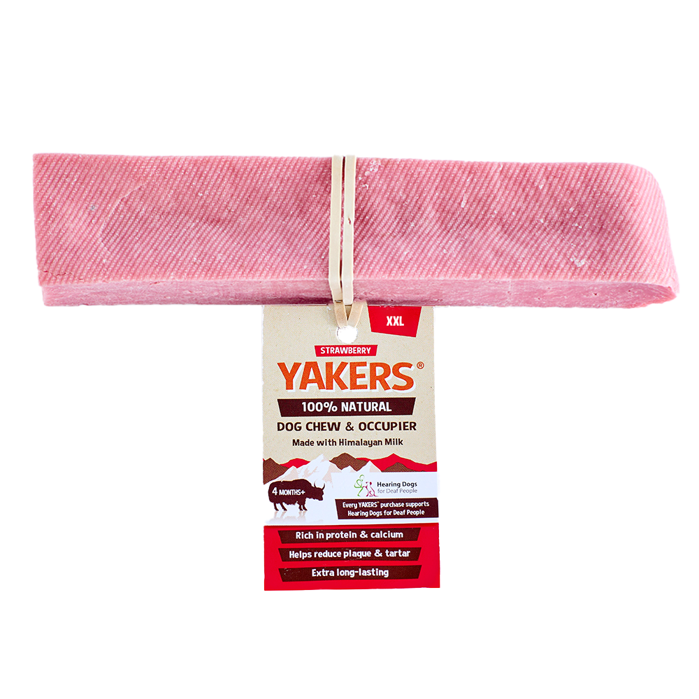 YAKERS Strawberry Dog Chew & Occupier XXL
