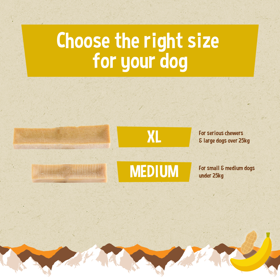 YAKERS Peanut Butter & Banana Dog Chew