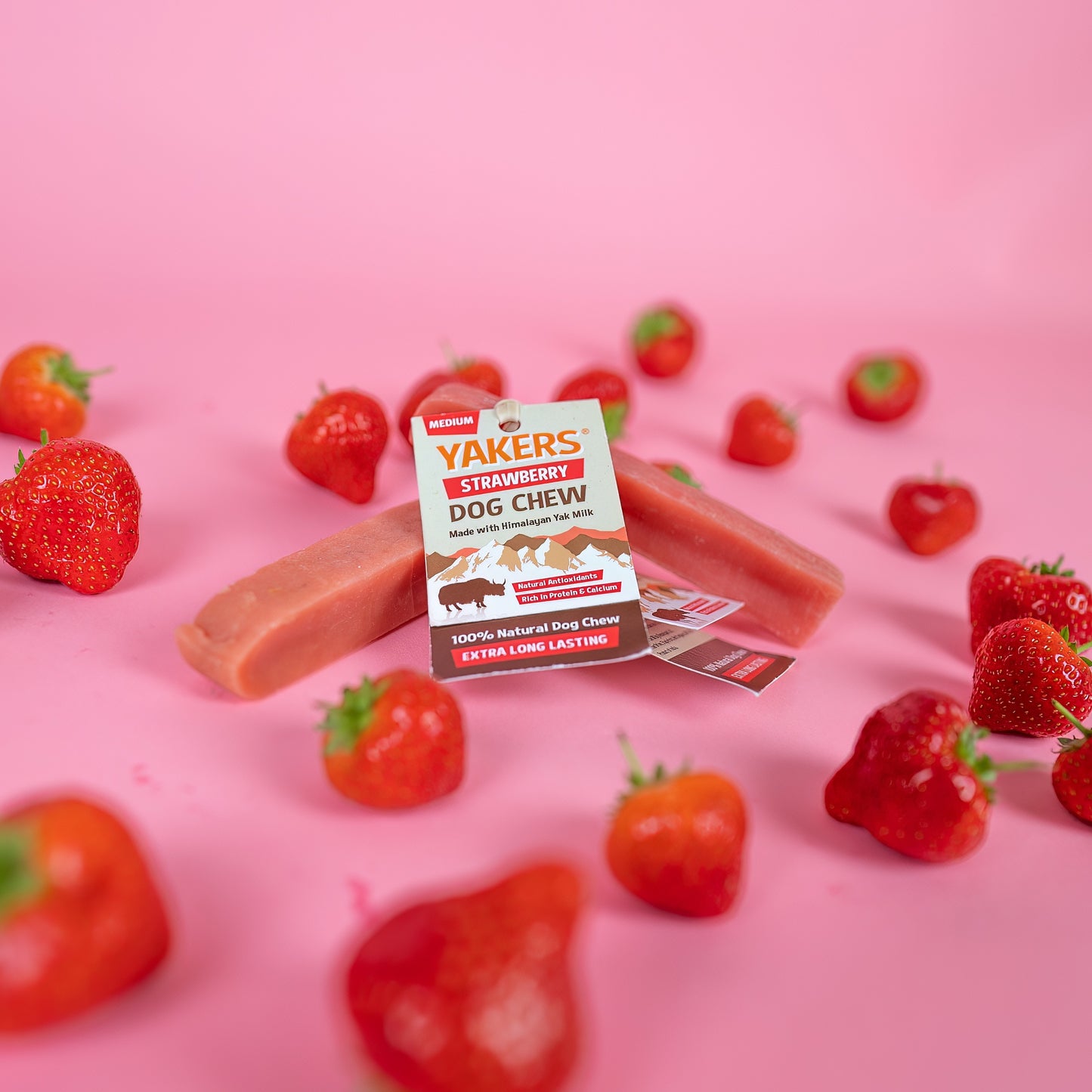YAKERS Strawberry Dog Chew YAKERS